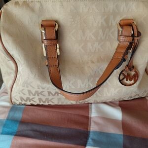 Michael Kors Tan and Brown Satchel